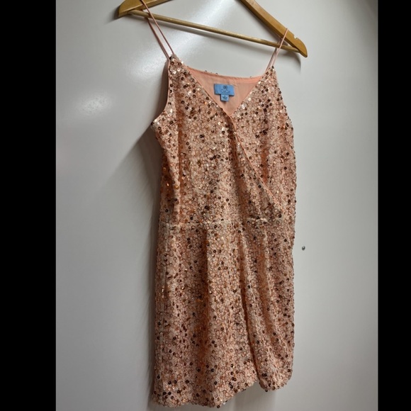 CeCe Desert Floral Sequin Romper - Picture 2 of 8